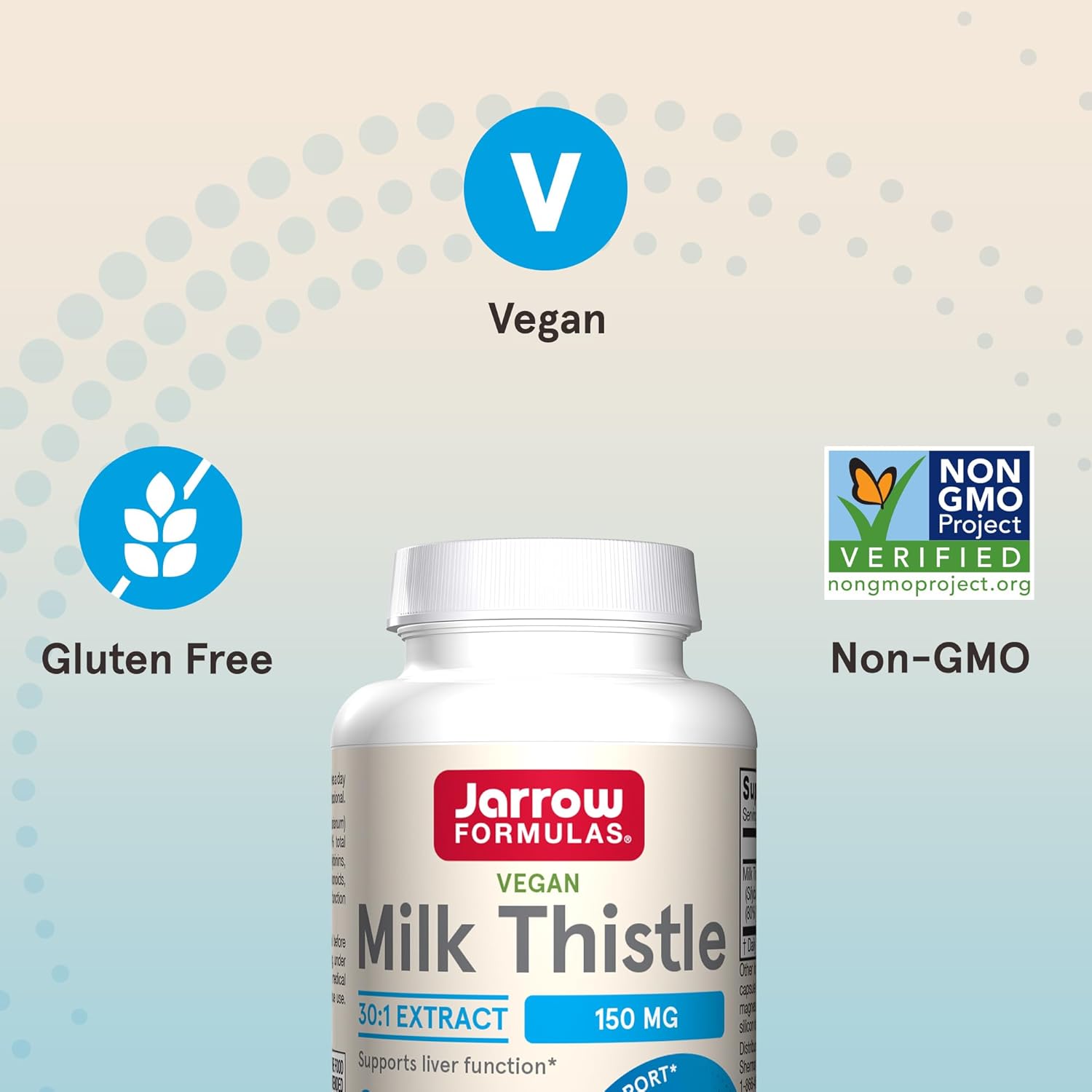 Jarrow Formulas Milk Thistle 150 Mg - Antioxidant Supporting Immune Response, Liver Function & Glutathione - Up To 100 Servings (Veggie Capsules), Pack Of 12