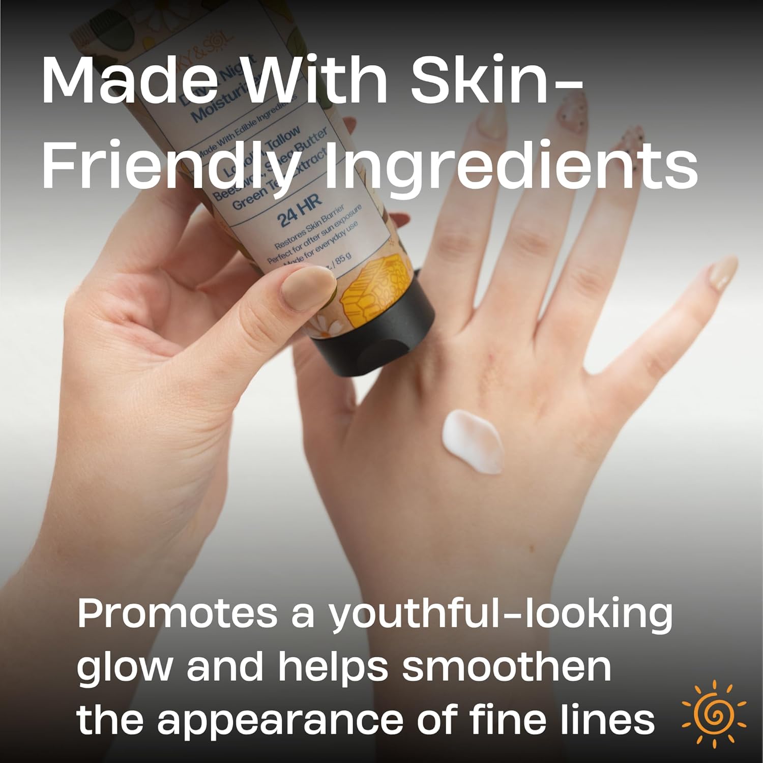 Sky And Sol Everything Cream | 100% Grass Fed Beef Tallow Moisturizer For Face And Body | Day & Night Skincare | Safe Natural Edible-Grade Ingredients | After-Sun Care | All Skin Types | 3 Oz : Beauty & Personal Care