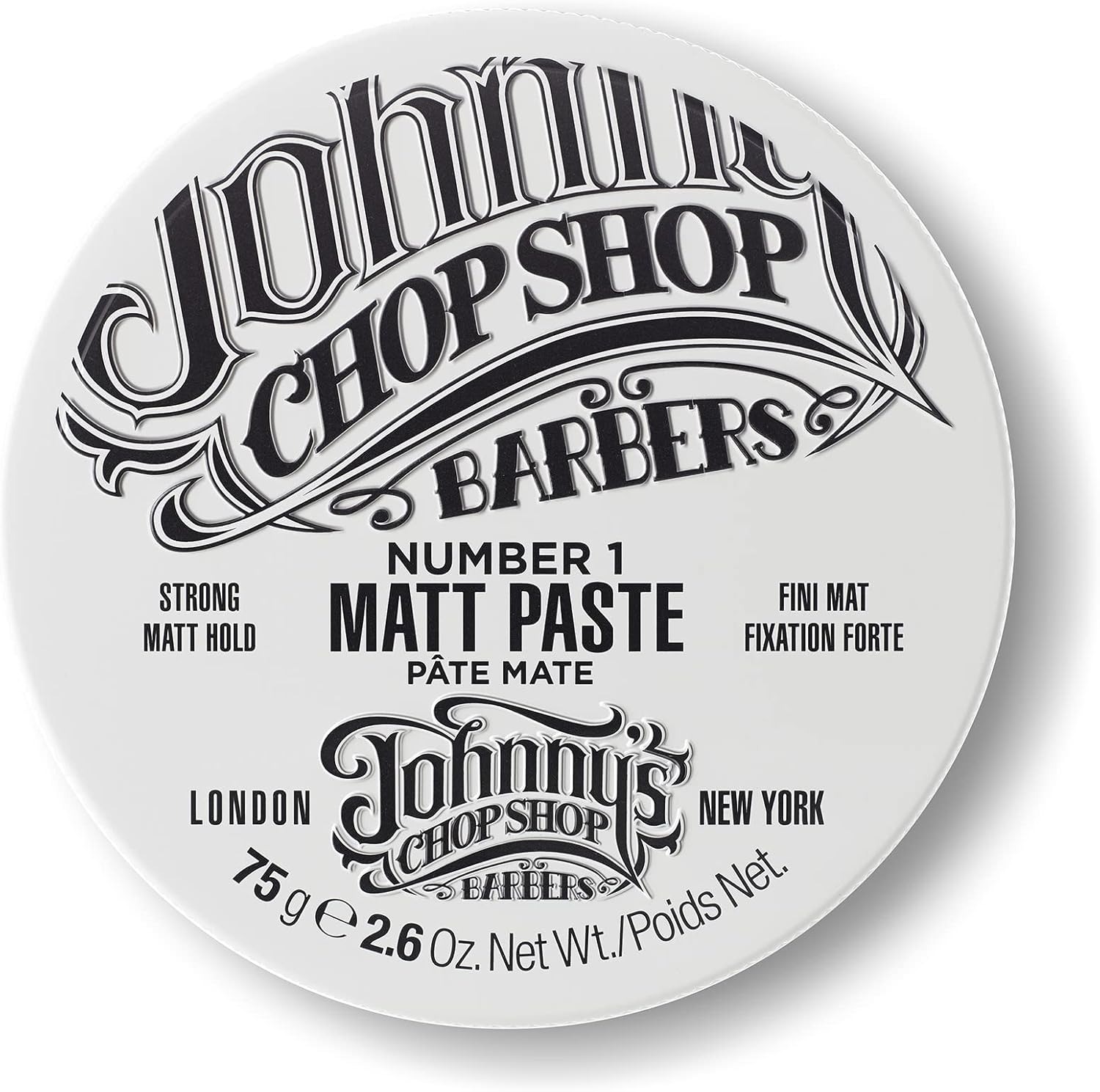 Johnny'S Chop Shop - No 1 Matt Paste In A Tin, Strong Hold, Natural Finish (75G)