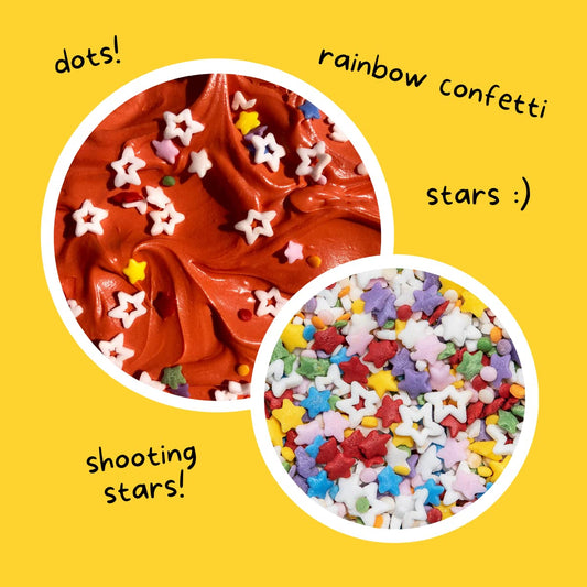 Rainbow Starfetti Natural Confetti Sprinkles By Supernatural, No Artificial Dyes, Soy Free, Gluten Free, Vegan, 1Lb