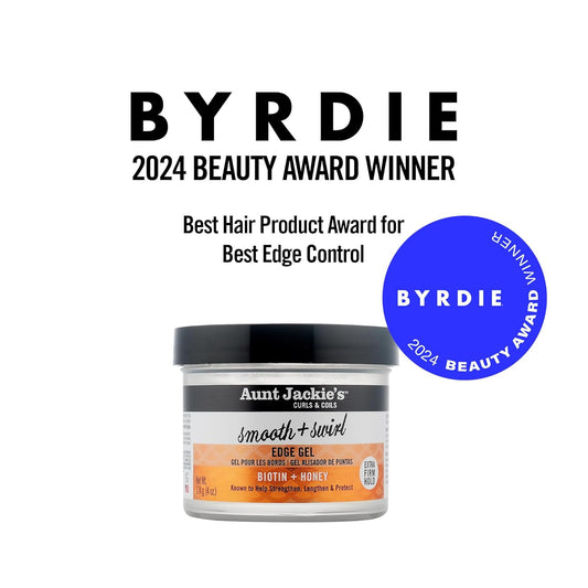 Aunt Jackie'S Award-Winning Braid + Twist Collection Smooth + Swirl Edge Gel With Extra Firm Hold, 4Oz