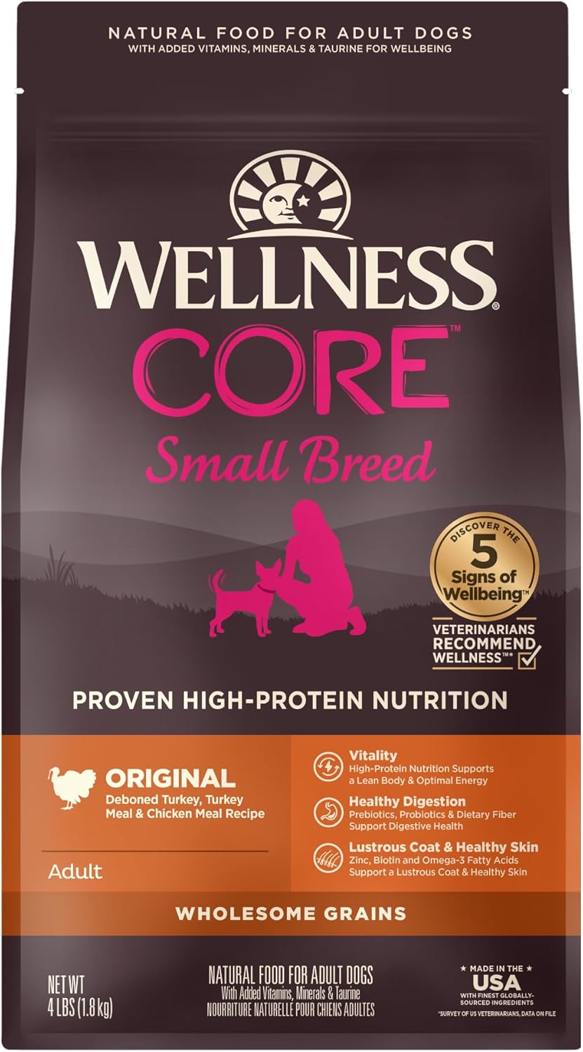 Wellness Core Wholesome Grains Small Breed Original Recipe, 4 Pound Bag