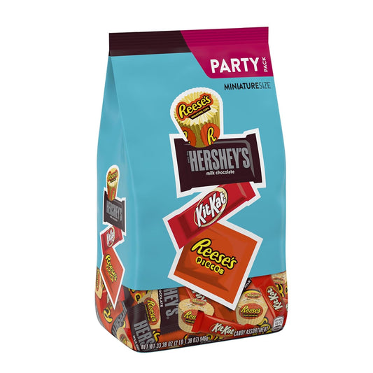 Hershey'S, Kit Kat And Reese'S Assorted Flavored, Halloween Candy Party Pack, 33.38 Oz