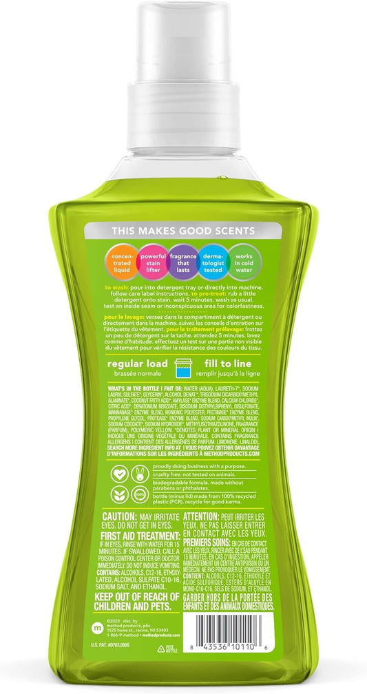 Method Liquid Laundry Detergent, Coconut + Cactus Water, 66 Loads Per Bottle, Biodegradable Formula, Plant-Based Stain Remover, 53.5 Fl Oz (Pack of 1)