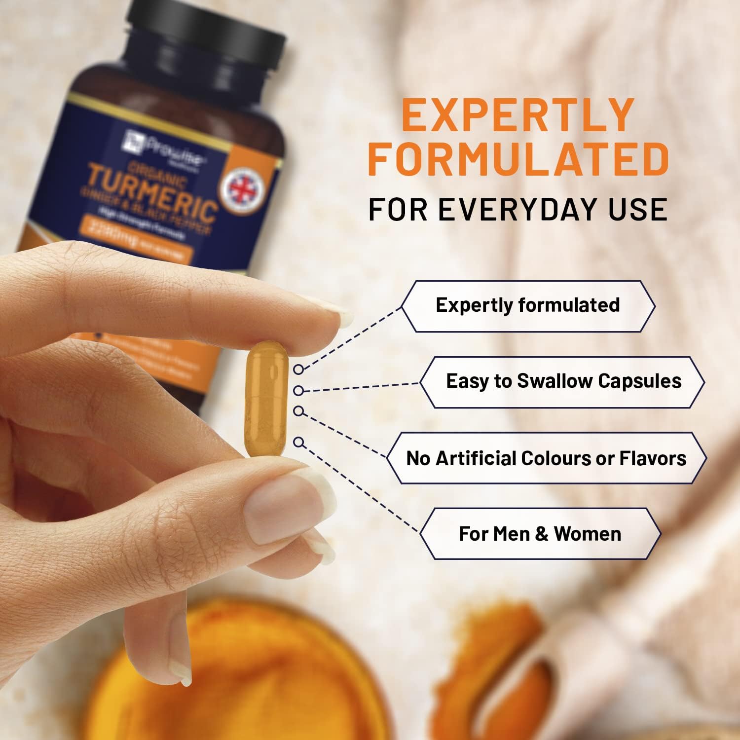 Buy Turmeric 2280Mg (High Strength) With Black Pepper & Ginger - 180 Vegan Turmeric Capsules With Active Ingredient Curcumin I Uk Made By Prowise Healthcare On  Free Shipping On Qualified Orders