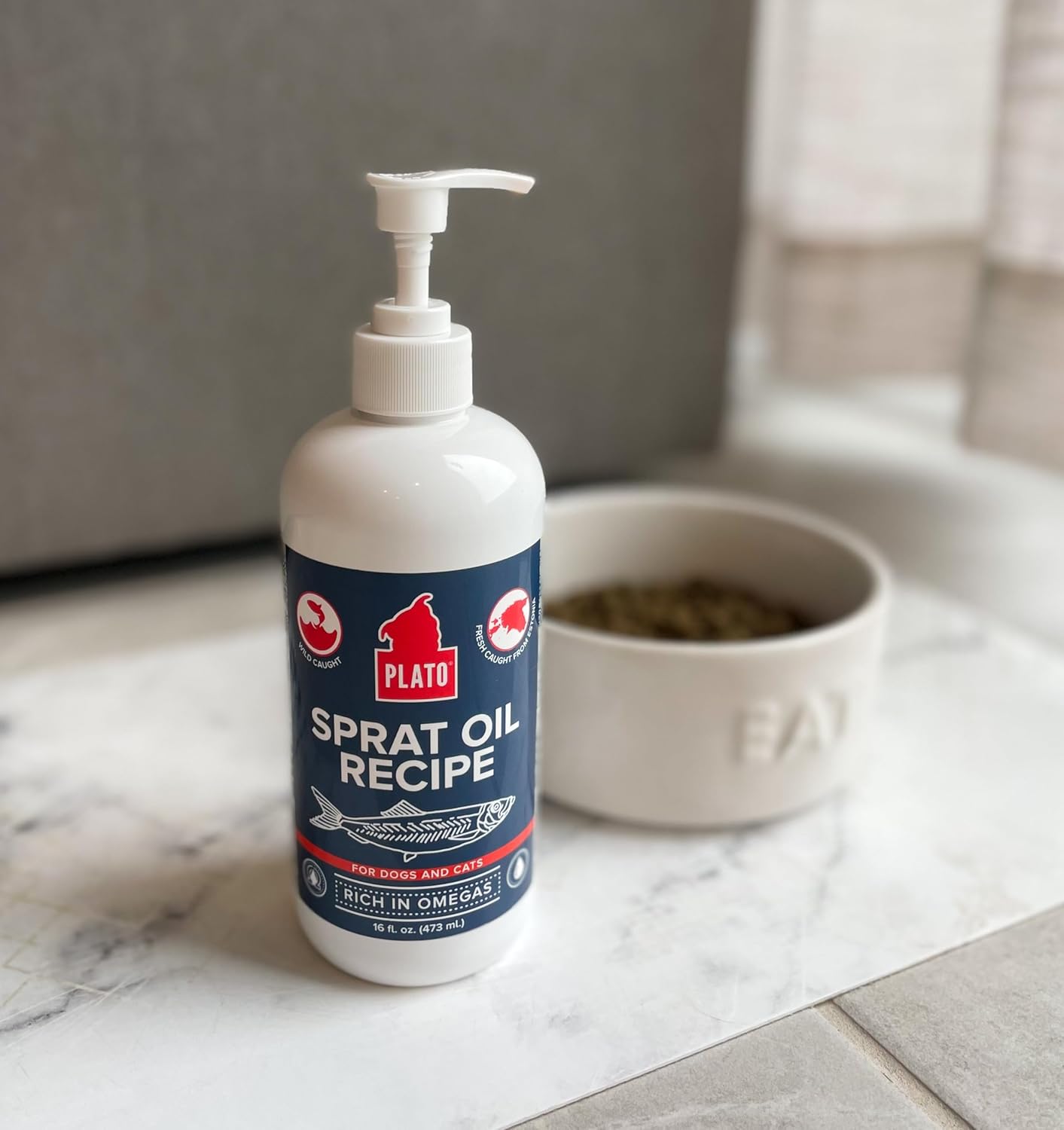PLATO Baltic Sprat Oil Recipe 16oz : Pet Supplies