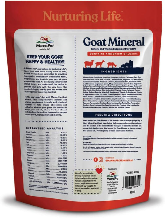 Manna Pro Goat Mineral | Made With Viatimins & Minerals To Support Growth | 8 Pounds