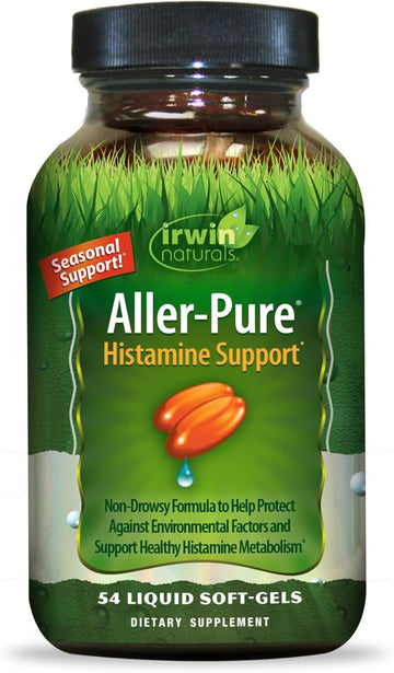 Irwin Naturals Aller-Pure - 54 Liquid Soft-Gels - Histamine Support With Quercetin, Luteolin & Rutin - Non-Drowsy Formula