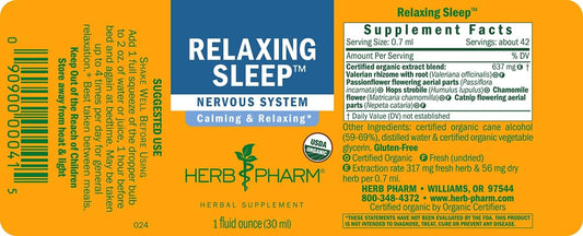 Herb Pharm Relaxing Sleep Herbal Formula with Valerian Extract - 1 Ounce