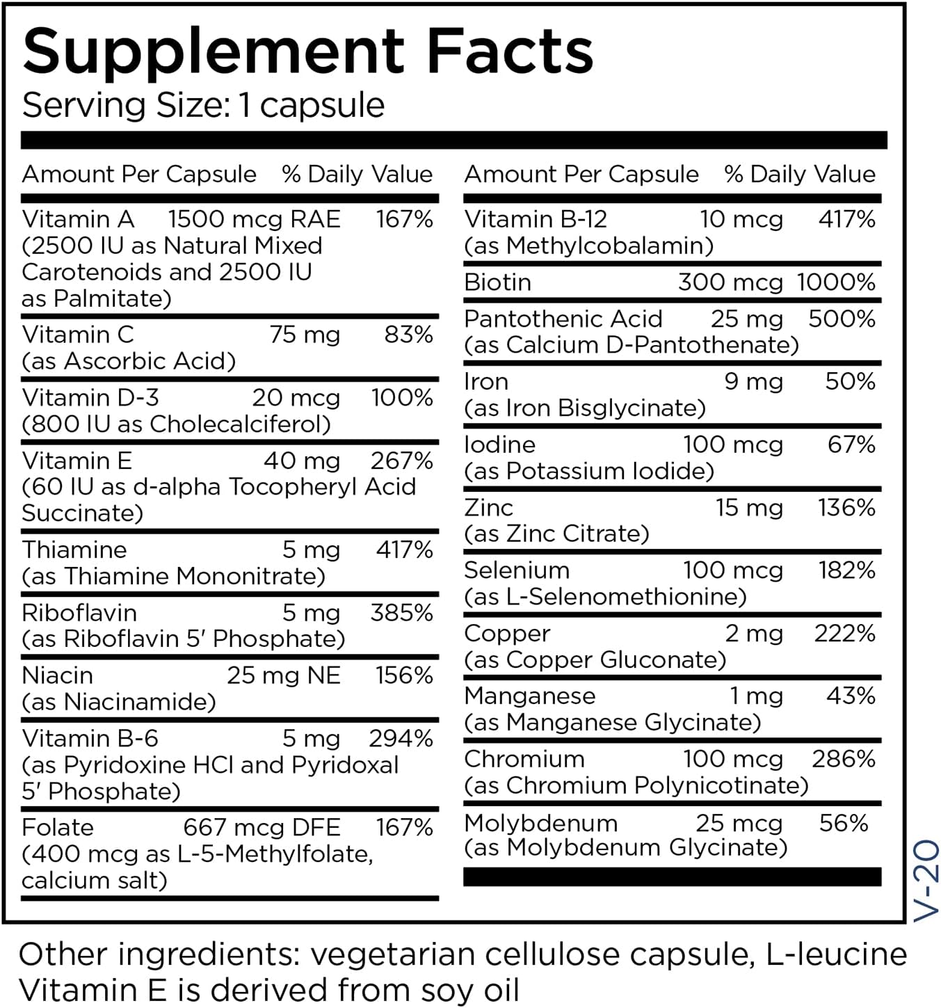 Metabolic Maintenance Little One - Children's Multivitamin with Iron, 6-12 yrs (100 Capsules) : Health & Household