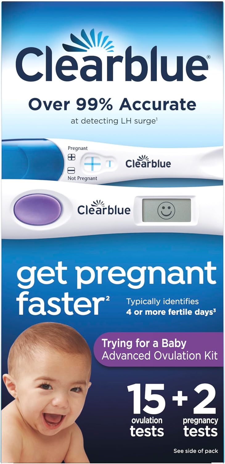 Clearblue Advanced Ovulation Test Combination Pack, Predictor Kit, 17Ct