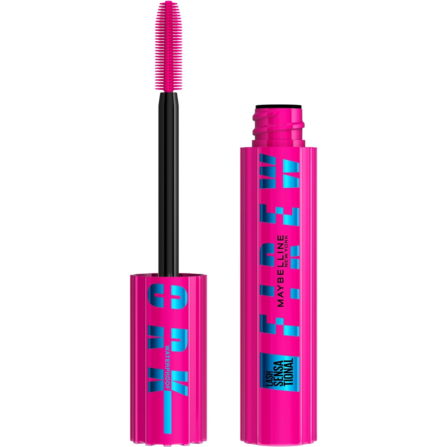 Maybelline Lash Sensational Firework Waterproof Mascara, Lengthening & Volumizing Mascara For Up To 24Hr Wear, Very Black, 1 Count