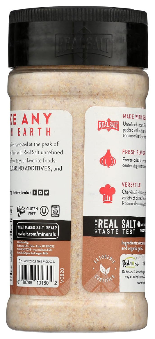 Redmond Real Sea Salt - Natural Unrefined Gluten Free, Garlic Salt 4.75 Ounce …