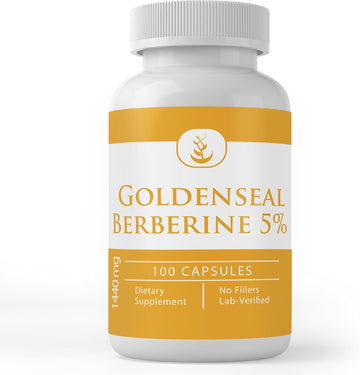 Pure Original Ingredients Goldenseal Berberine, Always Pure, No Additives Or Fillers, Lab Verified (100 Count)