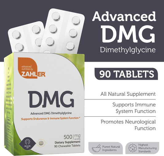 Zahler DMG 500mg - DMG Dimethylglycine Supplement for Endurance & Immu