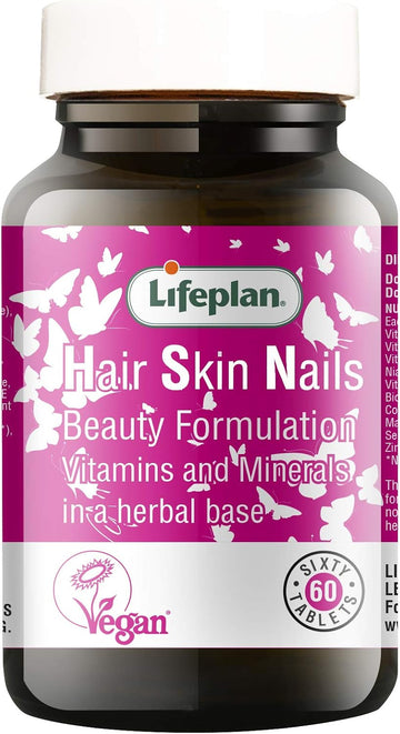 Lifeplan Hair Skin And Nails Supplement X 60 Tablets. Beauty Formulation, Vitamins & Minerals Contributing To Maintenance Of Normal Hair, Nails And Skin. (60 Tablets)