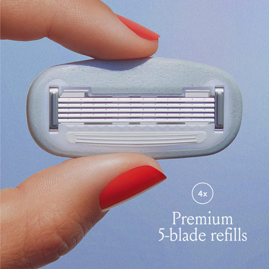 Billie Women’S Razor Blade Refills - Premium Quality 5-Blade Cartridges - Nickel-Free - Dermatologist-Approved - For A Smooth Shave - Pairs With The Billie Women’S Razor - 4 Count