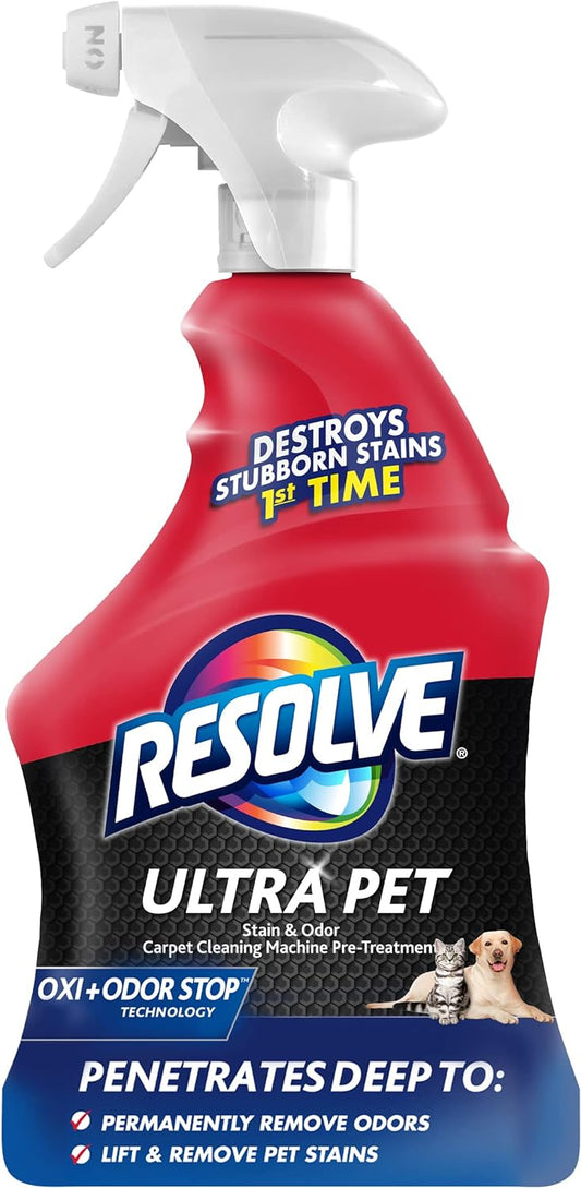 Resolve Ultra Stain & Odor Remover For Pet Messes, 32Oz (Pack of 3)