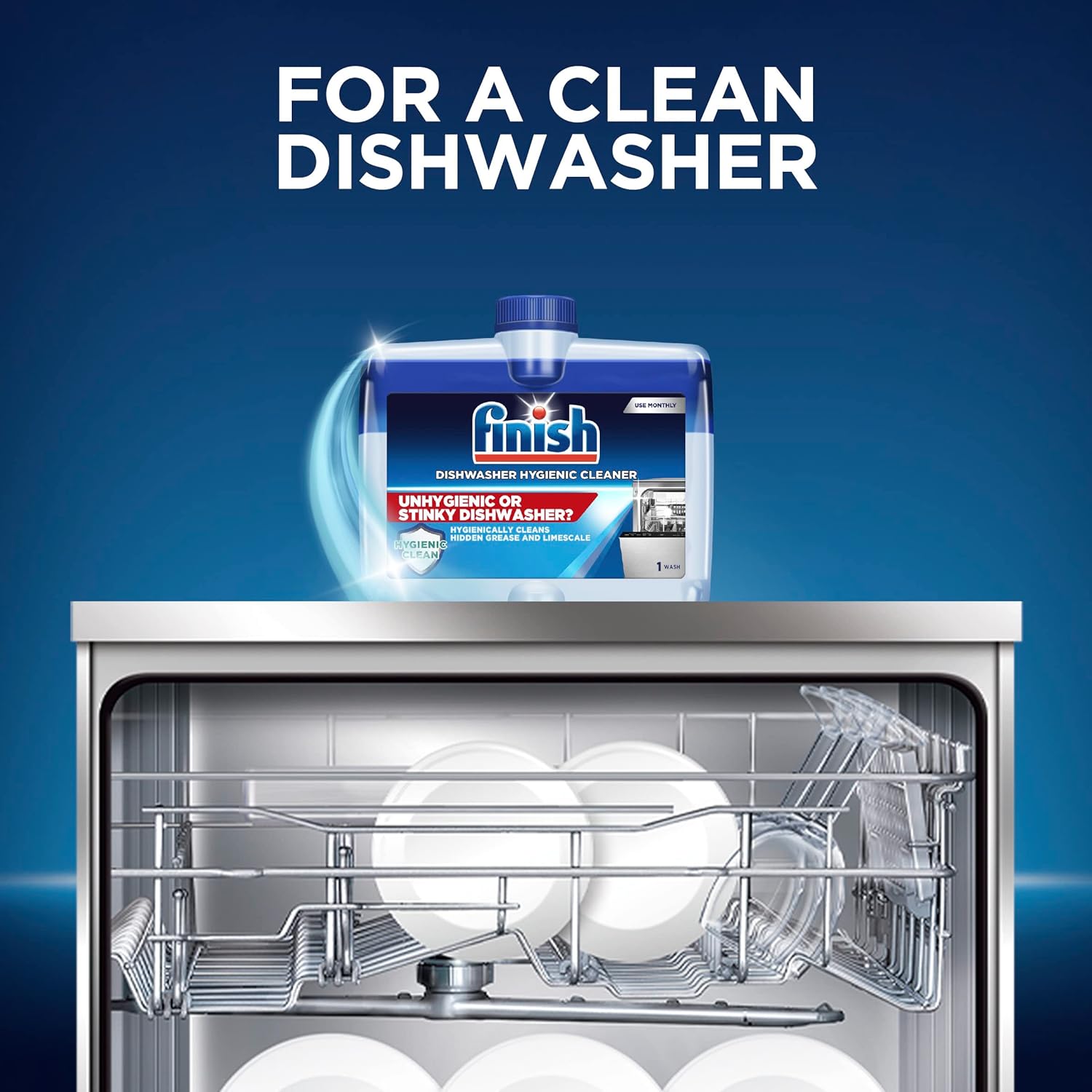 Finish Unscented Liquid Dishwasher Cleaner - 4X8 Oz