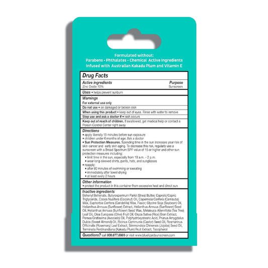 3-Pack Blue Lizard Mineral Spf 15 Lip Balm: Broad Spectrum Sun Protection, Natural Coconut Flavor, 8 Natural Oils, Infused With Australian Kakadu Plum, Rich In Vitamin C, Vegan, Each Tube 0.13 Oz