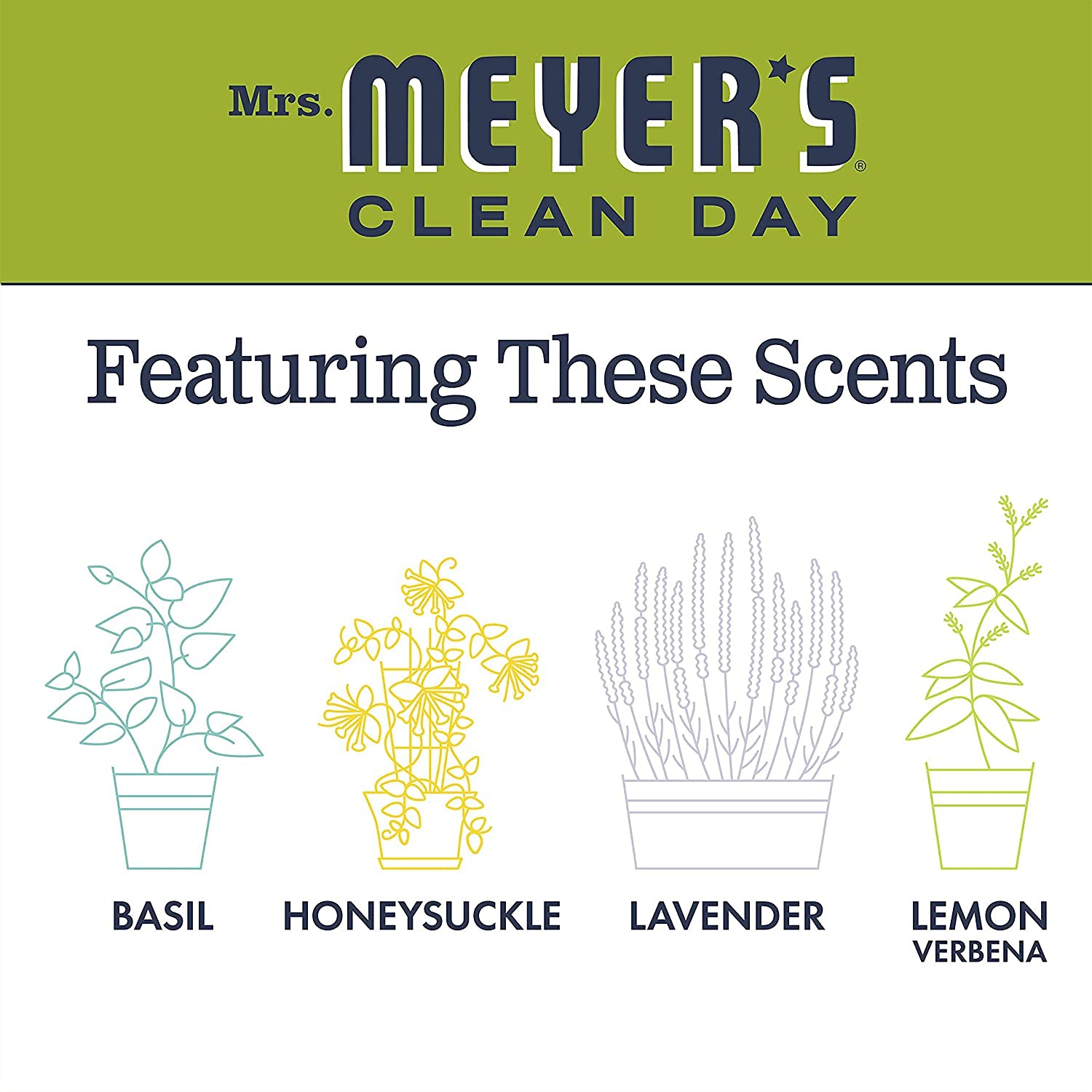MRS. MEYER’S CLEANDAY Liquid Hand Soap, Cruelty Free and Biodegradable Formula, Lemon Verbena Scent, 12.5 oz : Beauty & Personal Care