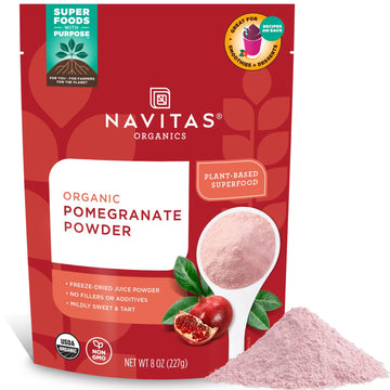 Navitas Organics Pomegranate Powder, 8Oz. Bag, 45 Servings — Organic, Non-Gmo, Freeze-Dried, Gluten-Free