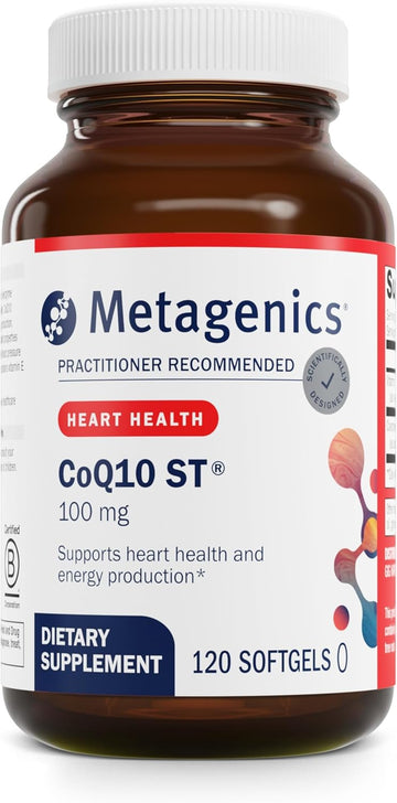 Metagenics Coq10 St-100 Mg Coenzyme Q10 Supplement - Antioxidant As Ubiquinone - For Energy Production & Heart Function* - Non-Gmo & Gluten-Free - 120 Softgels