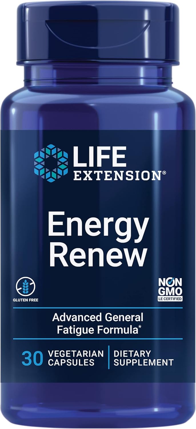 Life Extension Energy Renew, French oak extract, combat general fatigue & maintain energy levels, non-GMO, gluten-free, vegetarian, 30 capsules