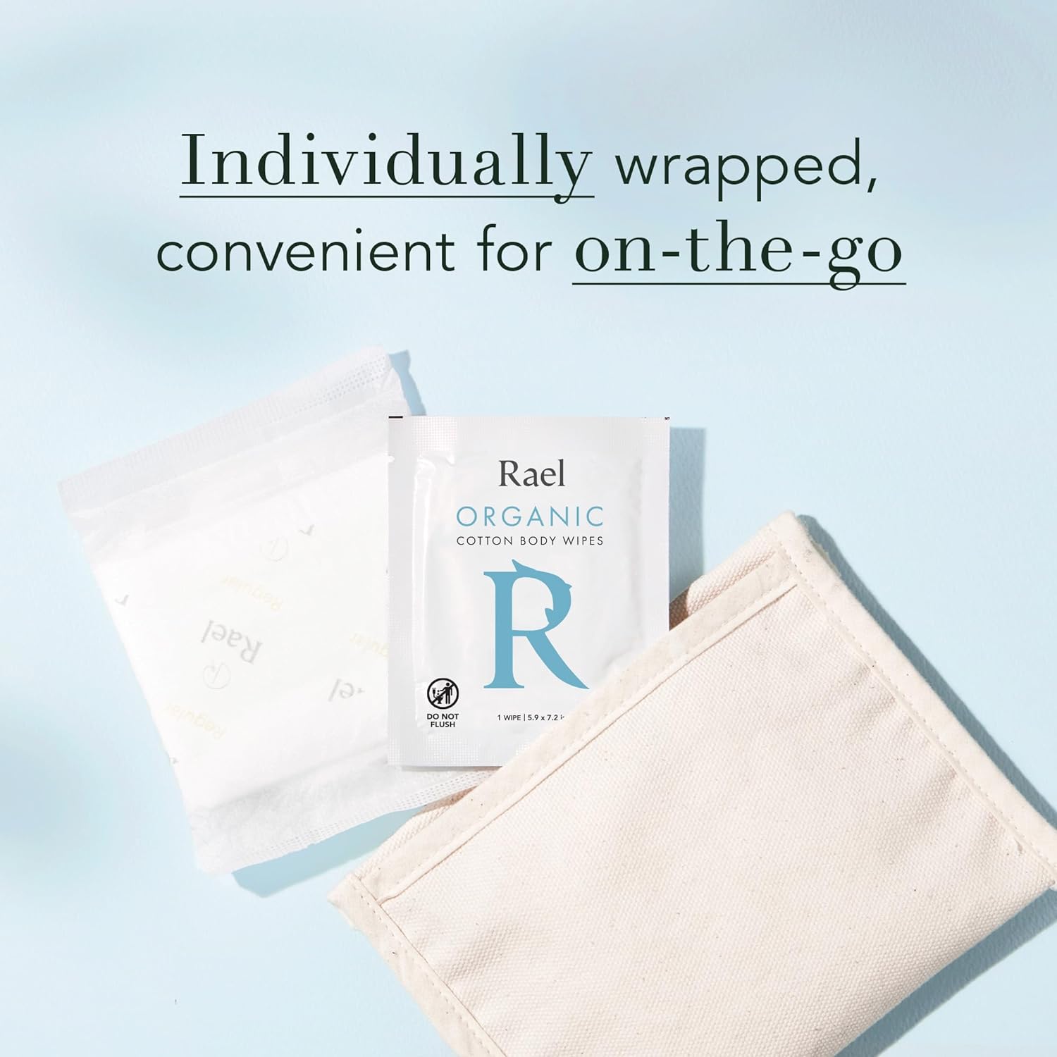 Rael Body Wipes, Organic Cotton Wipes for Women - Unscented Body Wipes, Individually Wrapped, All Skin Types, Vegan, Cruelty Free (10 Count, Pack of 4) : Health & Household