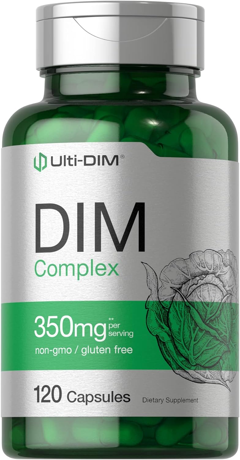 Horbäach DIM Complex Supplement 350mg | 120 Capsules | Diindolylmethane | with Broccoli & Kale | Non-GMO, Gluten Free