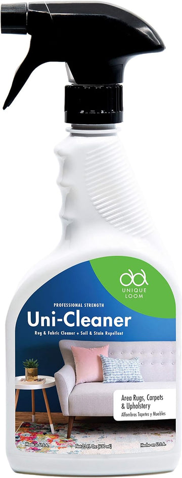 Unique Loom Uni-Cleaner Rug & Fabric Cleaner + Soil & Stain Repellent - Safely Remove Tough Stains and Protect Rugs, Carpet, Fabrics, and Upholstery (22 oz), White (3147722)