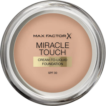 2 X Max Factor Miracle Touch Skin Perfecting Foundation Spf30-70 Natural