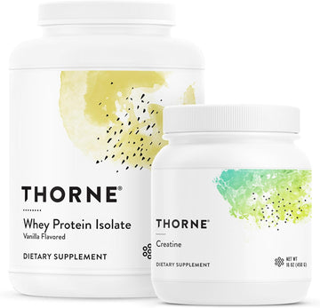 Thorne Muscle Support Bundle - Whey Protein Isolate Vanilla & Creatine - Nsf Certified - 30 To 90 Servings
