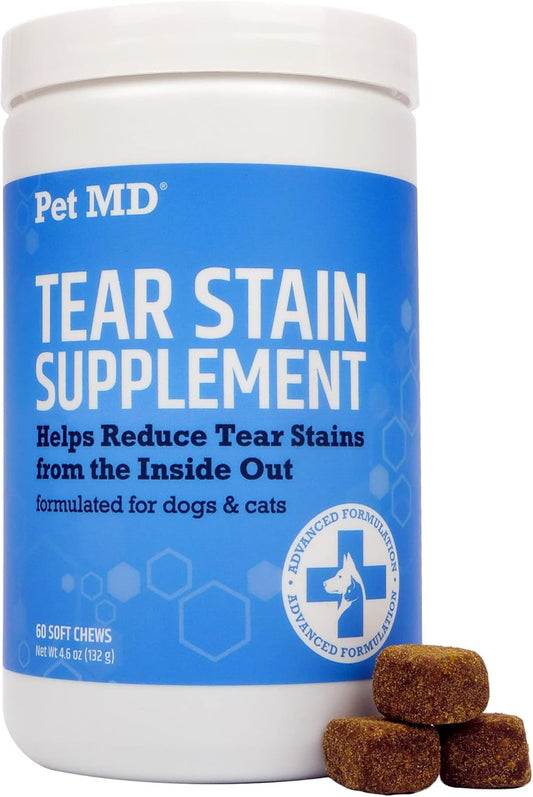 Pet Md Tear Stain Supplement & Pet Md Salmon Omega Bites