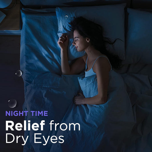 Artelac Night Eye Drops, Symptom Relief For Tired, Dry, Stressed, Gritty, Burning And Tearing Eyes, Preservative Free And Restores Moisture During Sleep, 10Ml