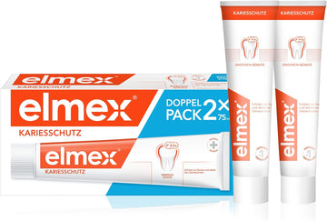Elmex Zahnpasta Kariesschutz, Doppelpack (2 X 75 Ml) - Zahncreme Zum Schutz Gegen Karies