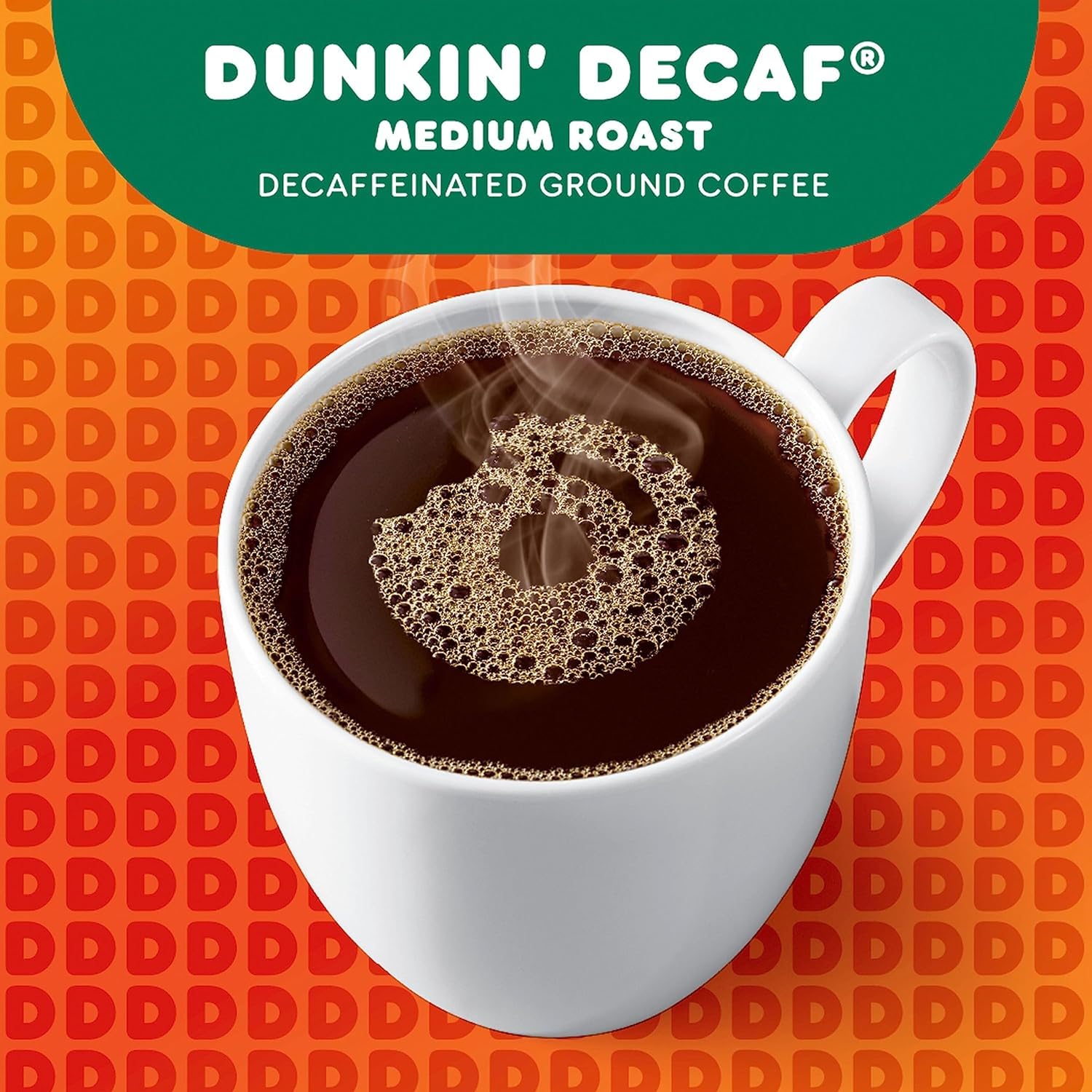 Dunkin' Decaf Medium Roast Decaffeinated Ground Coffee, 12 Ounce (Pack Of 6)