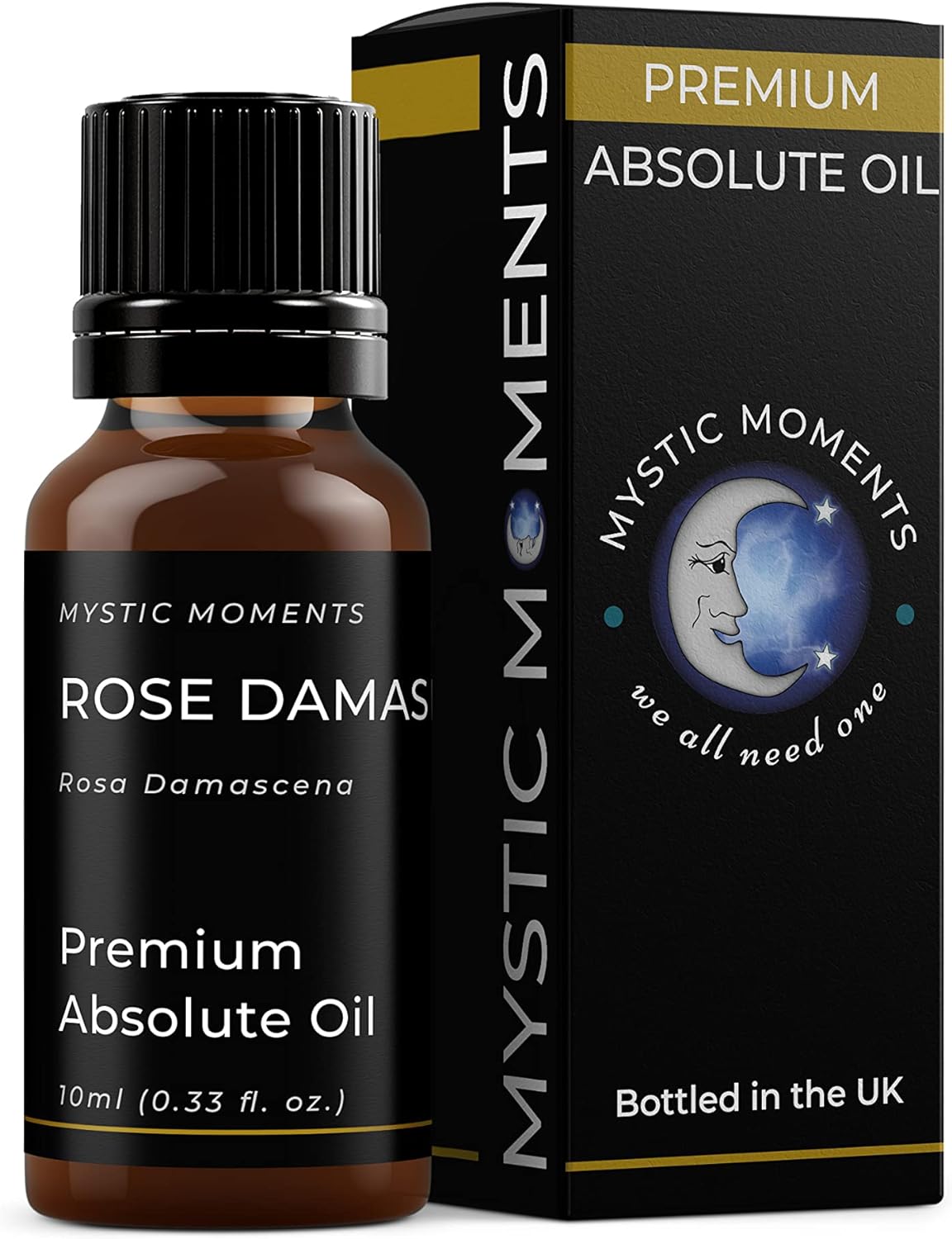 Mystic Moments | Rose Damask Absolute Oil 10ml (Rosa Damascena) Pure & Natural Absolute Oil for Skincare, Perfumery & Aromatherapy