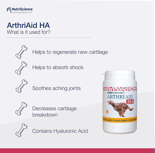 Swedencare UK ArthriAid HA Powder Supplement 400 g | for Dogs and Cats |Joint Supplement with Hyaluronic Acid?FP0069