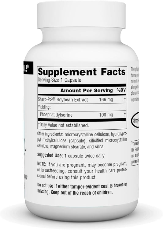 Source Naturals Phosphatidyl Serine 100, Supports Cognitive Function, 60 Capsules