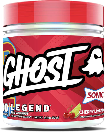 Ghost Legend V3 Pre-Workout Powder, Sonic Cherry Limeade- 30 Servings – Pre-Workout For Men & Women With Caffeine, L-Citrulline, & Beta Alanine For Energy & Focus - Free Of Soy, Sugar & Gluten, Vegan