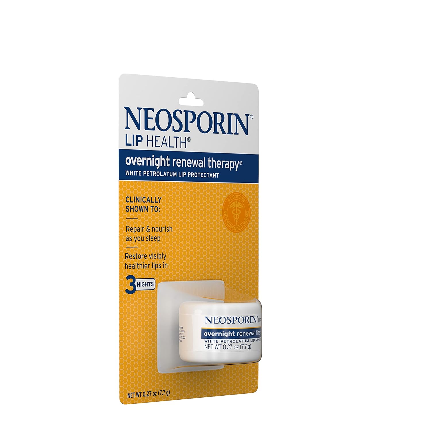 Neosporin Lip Health Overnight Healthy Lips Renewal Therapy Petrolatum Lip Protectant, 0.27 Ounce (Pack of 1) : Beauty & Personal Care