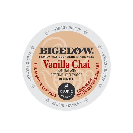 Bigelow Vanilla Chai Black Tea Keurig K-Cups, 24 Count Box (Pack Of 1), Caffeinated 24 K-Cup Pods Total