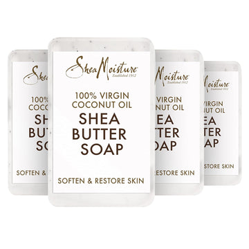 Sheamoisture Shea Butter Soap For All Skin Types 100 Percent Virgin Coconut Oil Cruelty Free Skin Care 8 Oz 4 Count