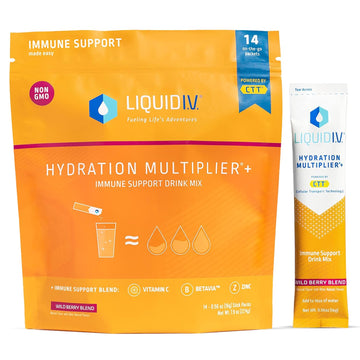 Liquid I.V. Hydration Multiplier + Immune Support -Wild Berry Blend -