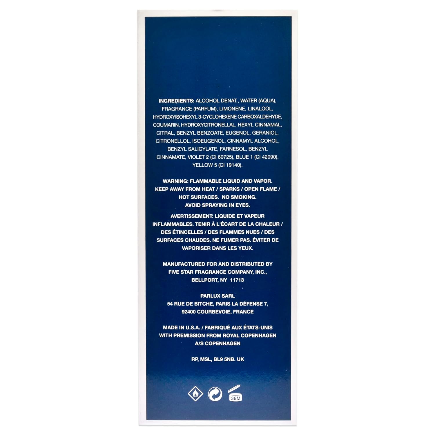 Royal Copenhagen Musk For Men. Cologne Spray 3.4 Oz, Multicolor, 126130 : Royal Copenhagen