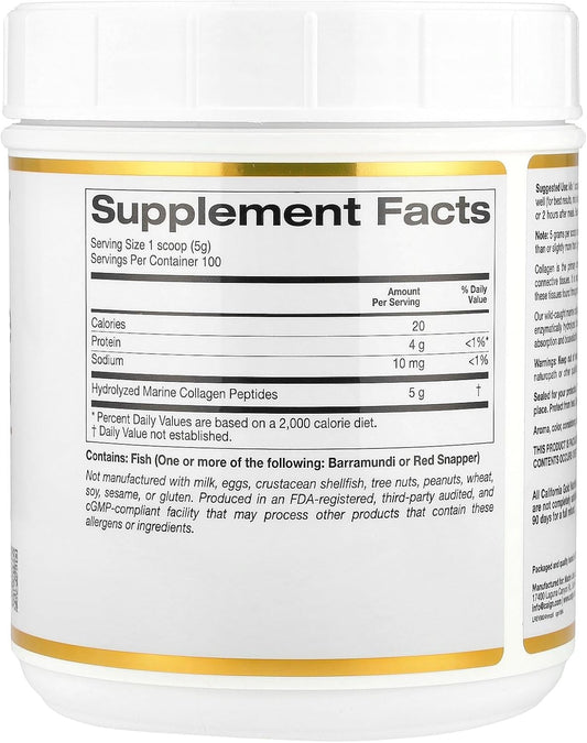 Collagen Peptides Powder With Hyaluronic Acid, Support For Healthy Hair, Skin, Nails, Joints And Bones, Non-Gmo, Gluten And Dairy Free, Unflavored, 17.64 Oz (500 G)