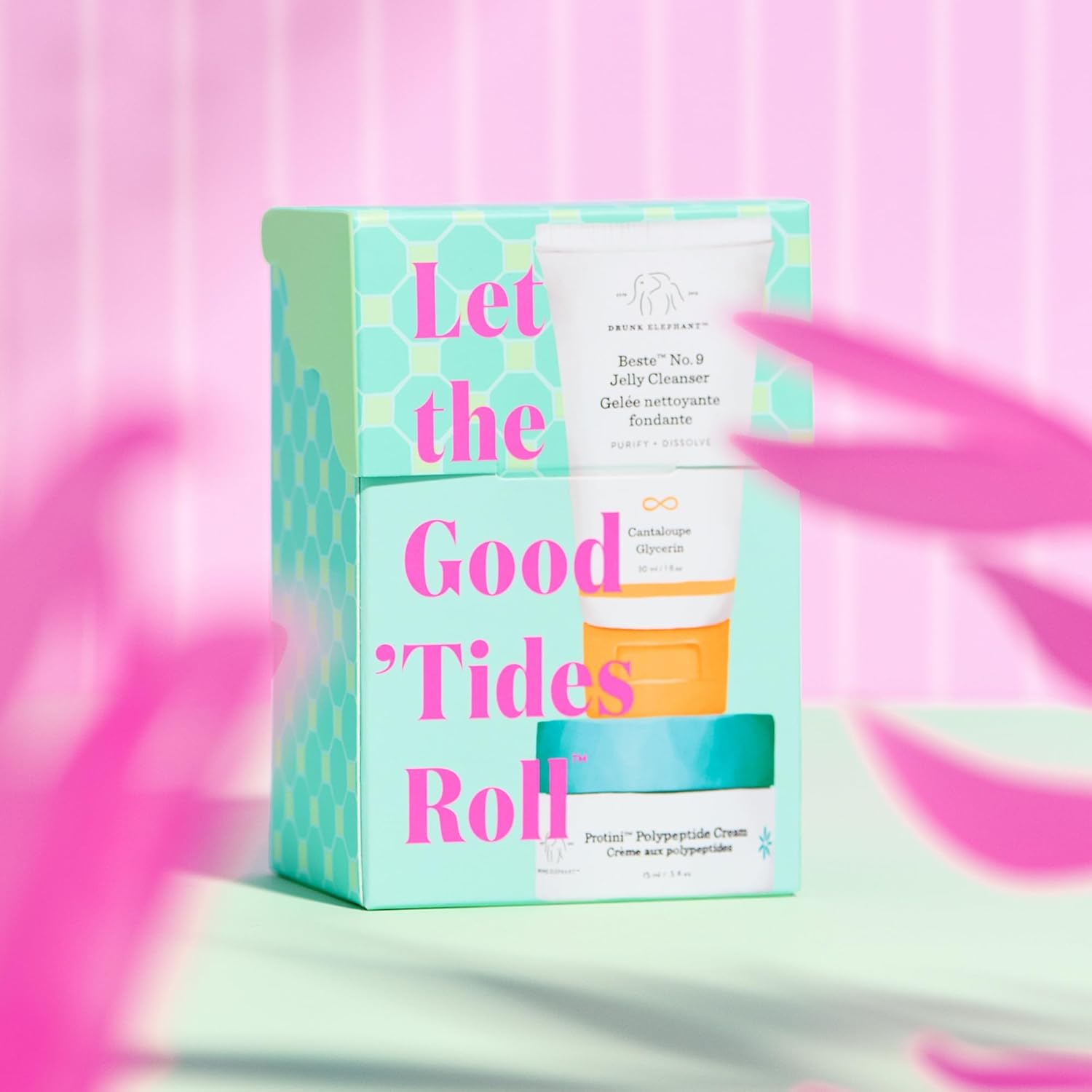 Drunk Elephant’S Let The Good ‘Tides Roll - Gel Edition Essentials Kit: Travel -Size Protini Polypeptide Cream And Beste No. 9 Jelly Cleanser : Beauty & Personal Care