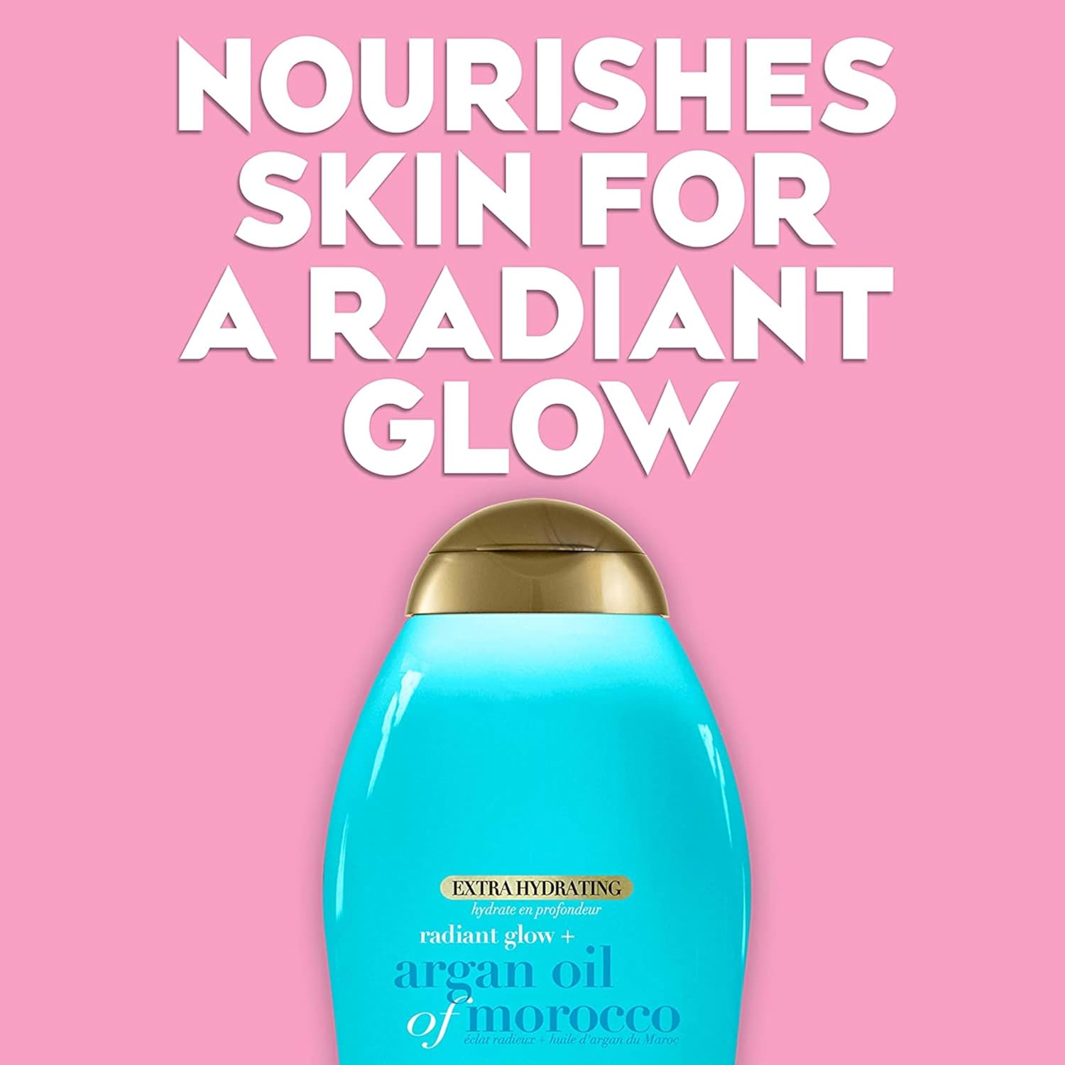 OGX Radiant Glow + Argan Oil of Morocco Extra Hydrating Body Lotion for Dry Skin, Nourishing Creamy Body & Hand Cream for Silky Soft Skin, Paraben-Free, Sulfated-Surfactants Free, 19.5 fl oz : Beauty & Personal Care