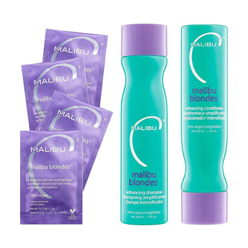 Malibu C Blondes Collection - Blonde Shampoo And Conditioner Set - Protects And Preserves Color Vibrancy + Infuses Moisture With Enhanced Vitamin Complex - Sulfate-Free Hair Care
